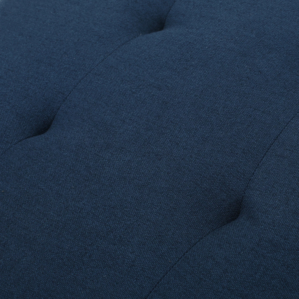 Rectangular Fabric Ottoman, Dark Blue A6389
