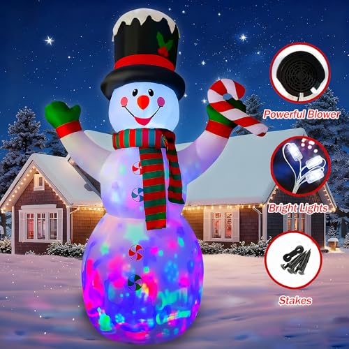 10 Ft Inflatable Christmas Snowman with Candy Decoration S449