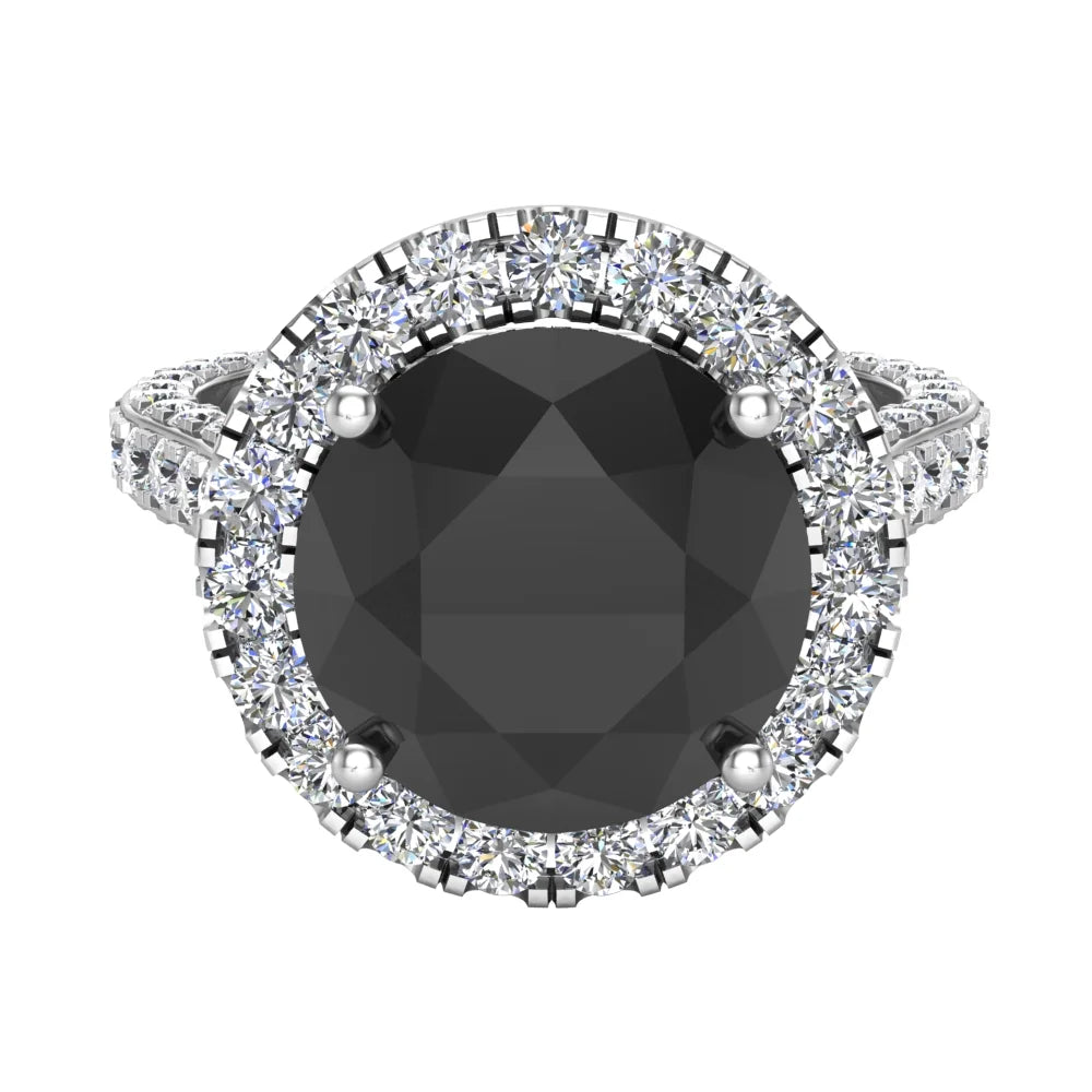 18K White Gold Halo Engagement Ring 5.50 Carat S962498