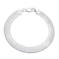 8.7mm Solid .925 Sterling Silver Flat Herringbone Chain Bracelet Z224