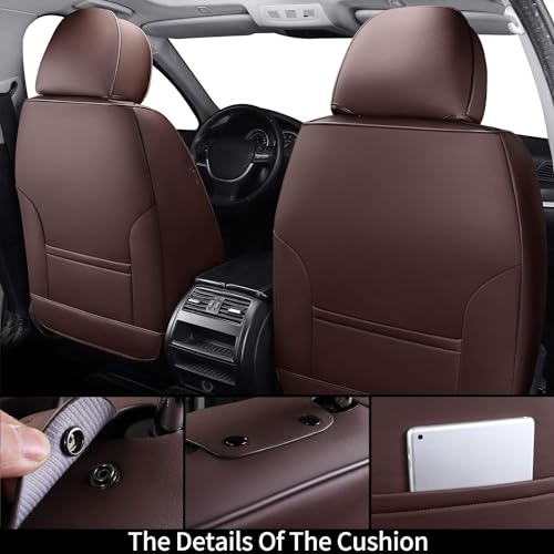 Red Line Leather Car Seat Covers Full Set I31796