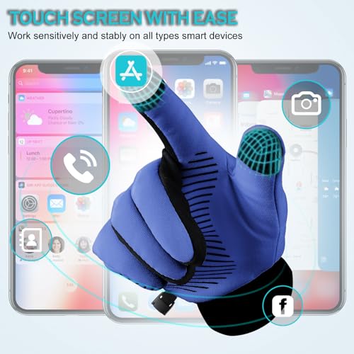 Thermal Wool Fleece Lined Insulated Touchscreen Winter Gloves Z61974