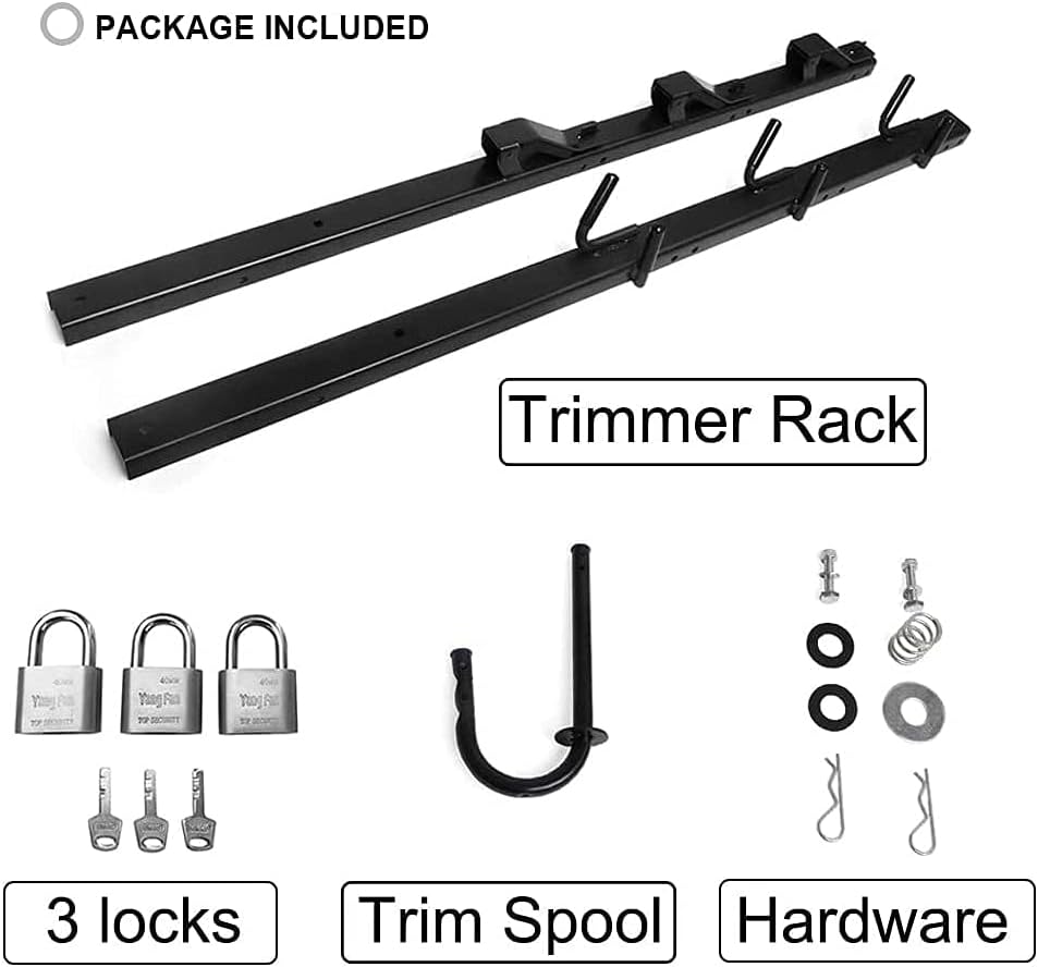 3 Place Trimmer Rack with Locks Pack of 2 Y732