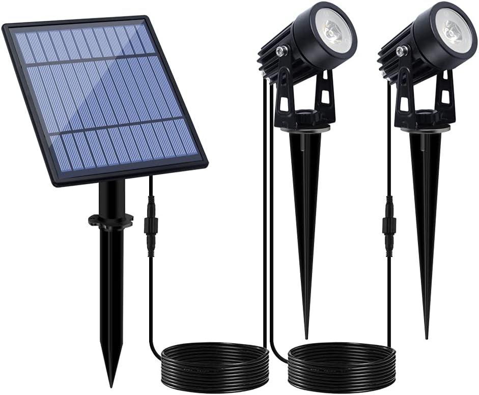 2W Solar Powered IP65 Waterproof Landscape Spotlights Warm White Q776