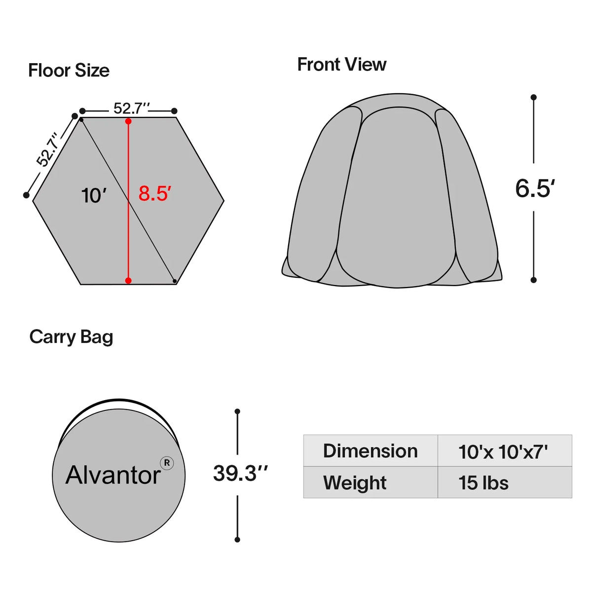 Camping Screen House 10'x10' C5837