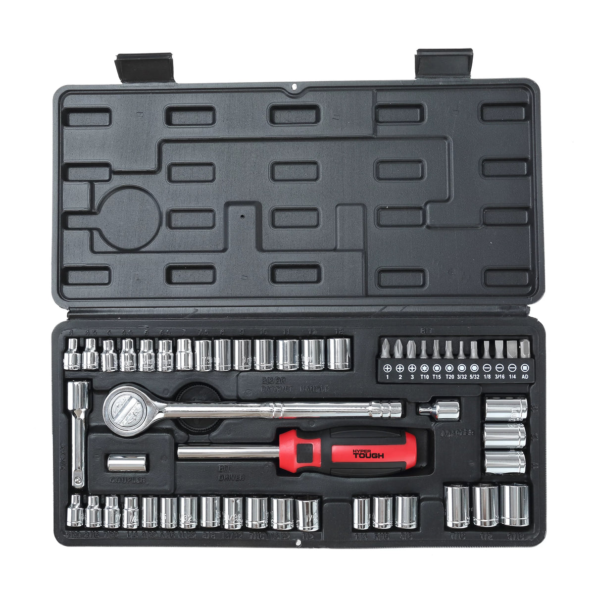 54 Piece 1/4 and 3/8 inch Drive Socket Set O305