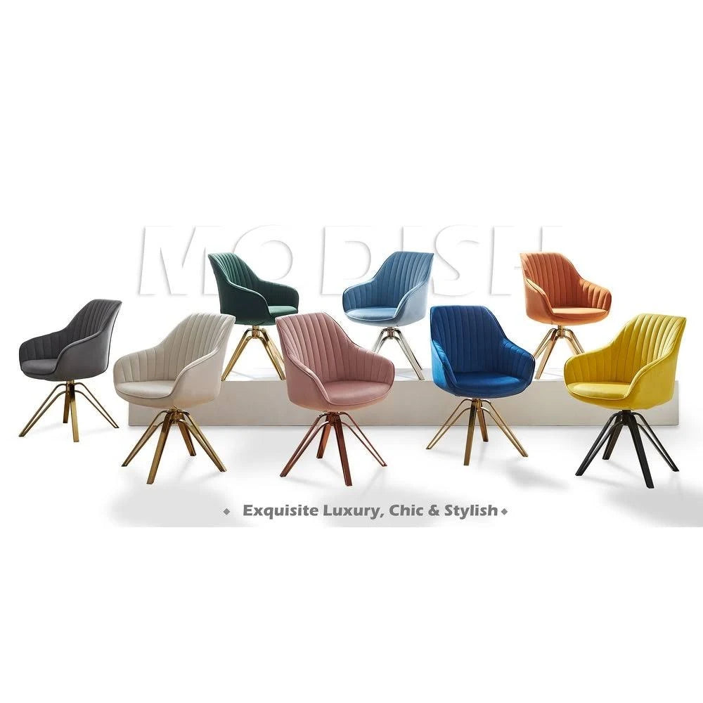 Classical Swivel Office Accent Arm Chair with Chrome Legs K260985
