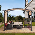 Adjustable Arched Steel Pergola Y39214