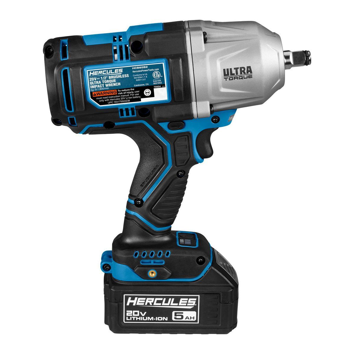20V Brushless Cordless 1/2 in. Impact Wrench Kit with 5 Ah Battery and Charger U197