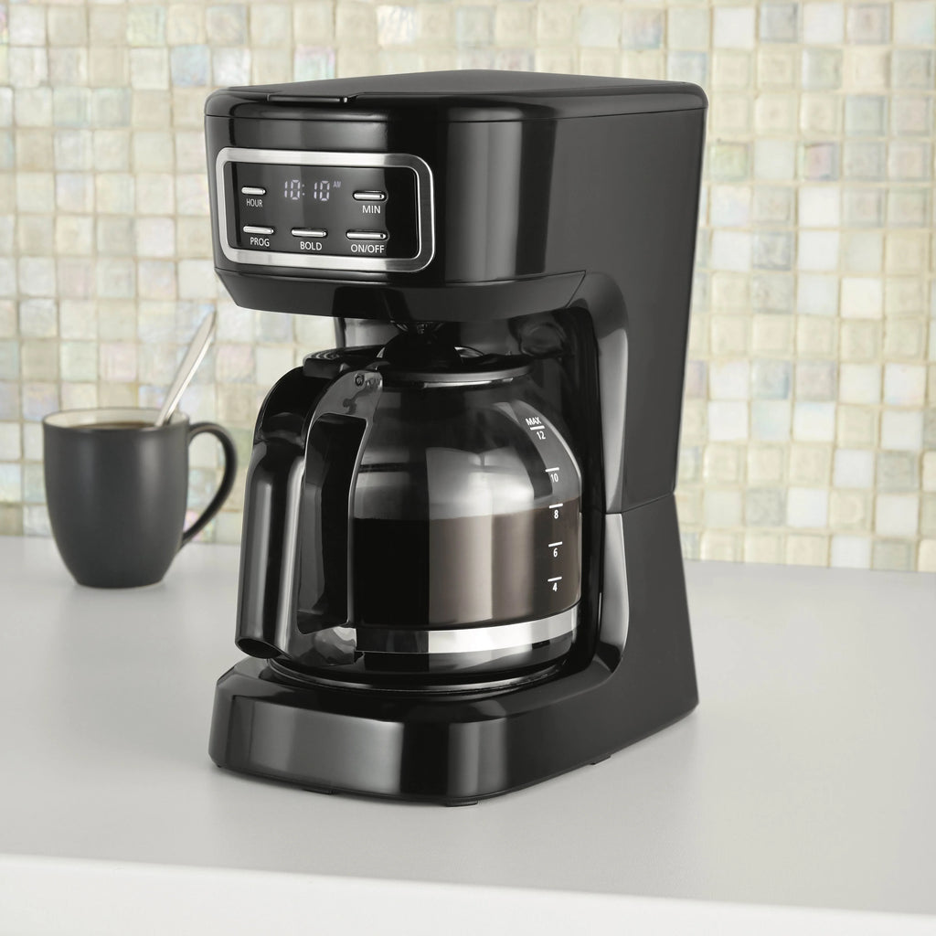 12 Cup Programmable Coffee Maker 1.8 Liter Black Q52021