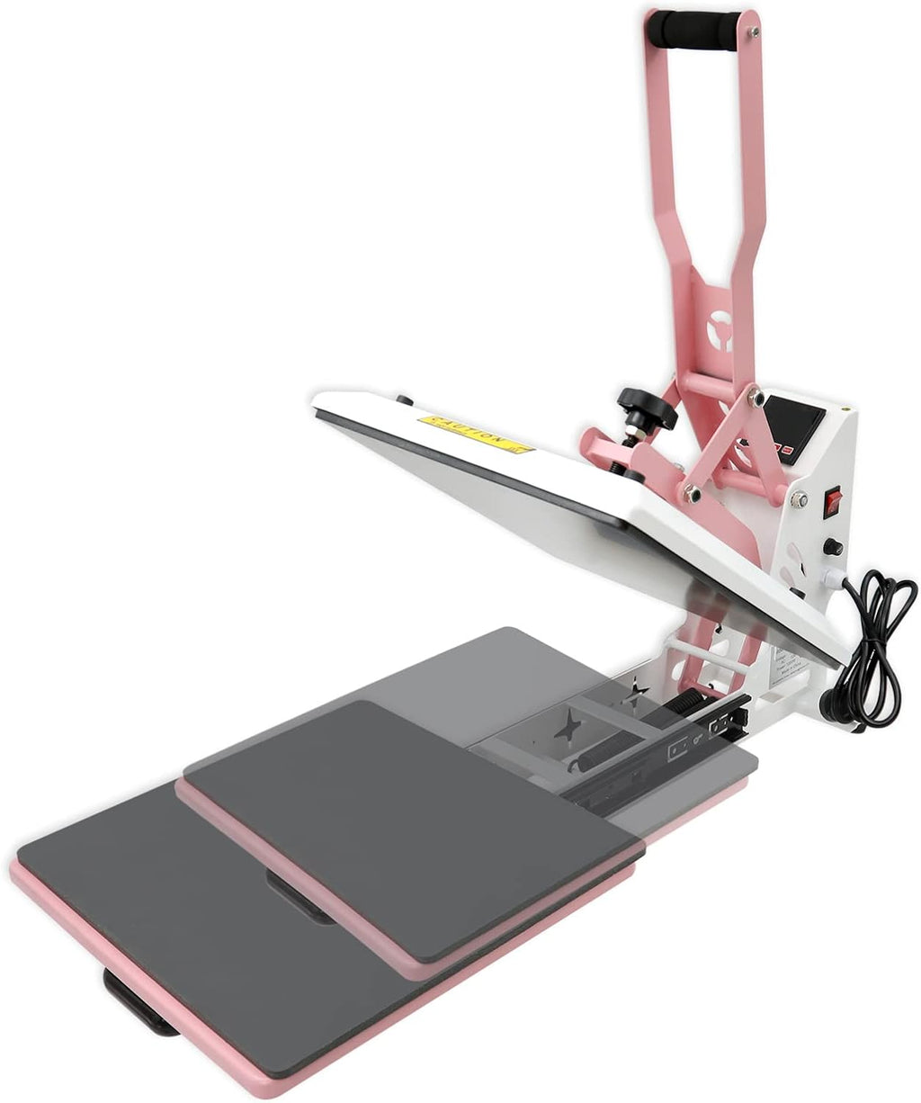 Pink White 15x15 inch Digital Heat Press Machine T89200