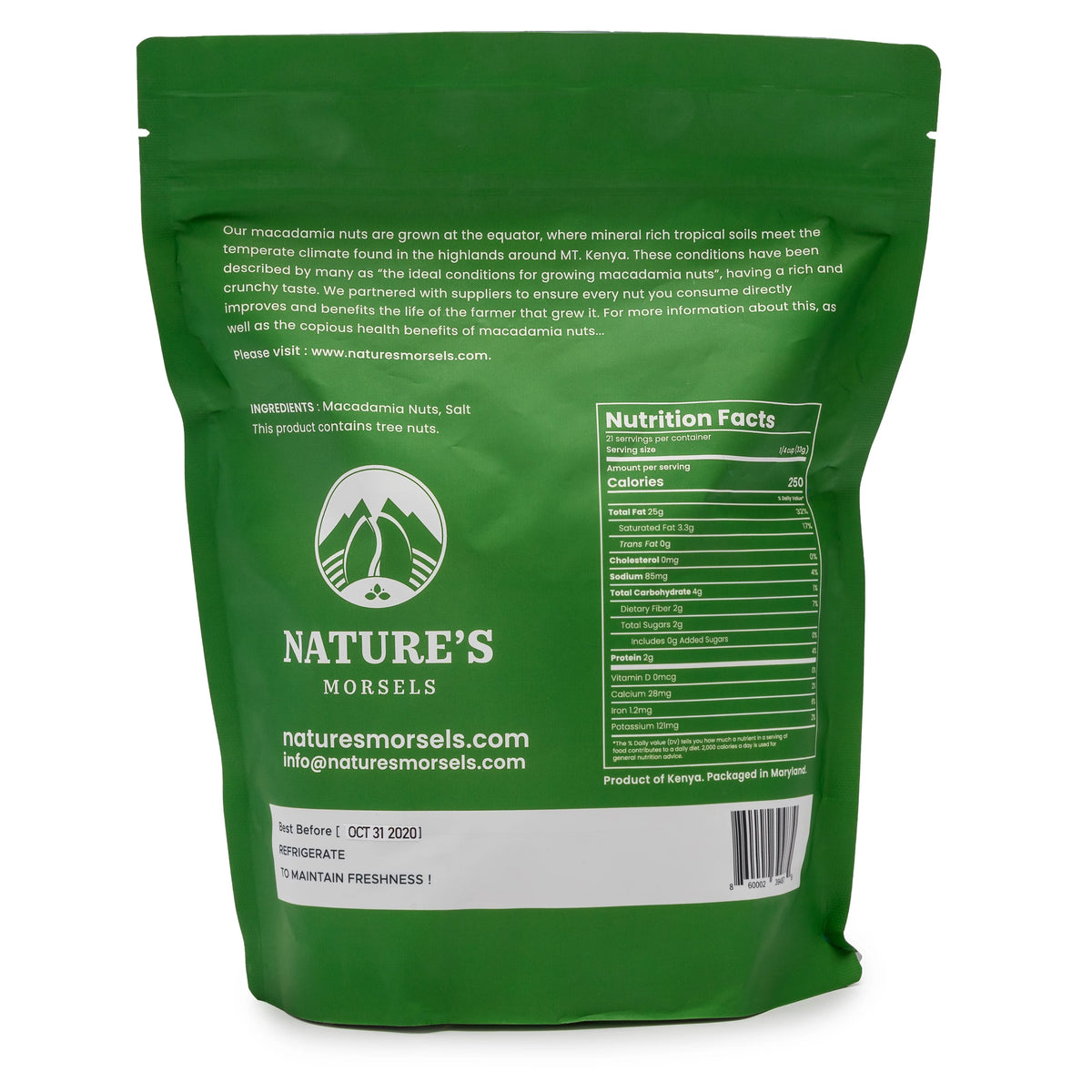 Light Roasted Macadamia Nuts 24oz H762