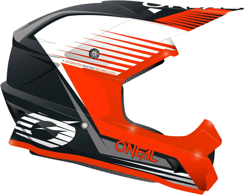 Black/Orange/White Cross Helmet U876369