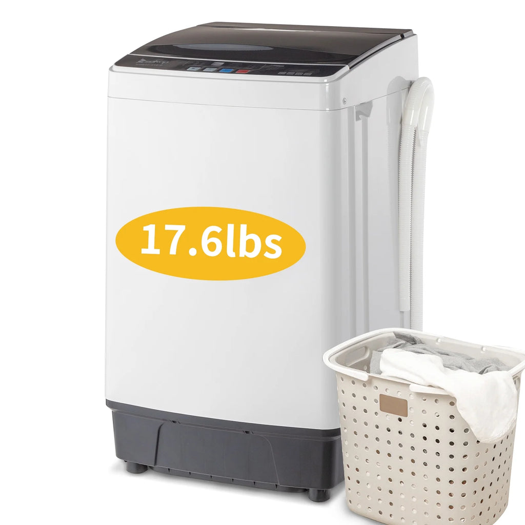 Full-Automatic Top Load Portable Compact Washing Machine 17.6 Lbs Capacity P822844