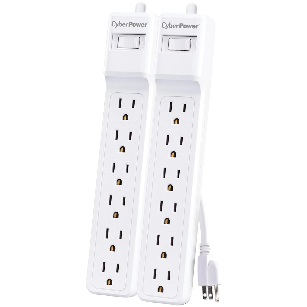2-Pack 6-Outlet Power Strips A50188