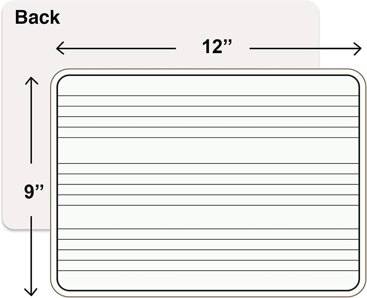 24 Pack Dry Erase Music Staff White Boards 9X12 Inch Double Sided Whiteboard C164543