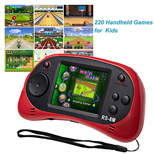 16 Bit Retro Handheld Games Console with 220 HD Electronic Games 2.5'' LCD Lime Green W123