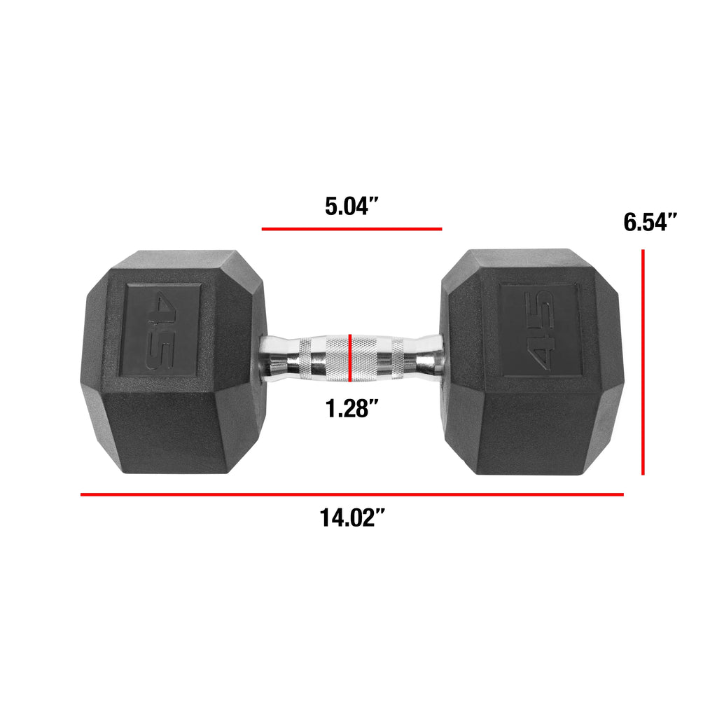 45lb Coated Dumbbell Pair D908
