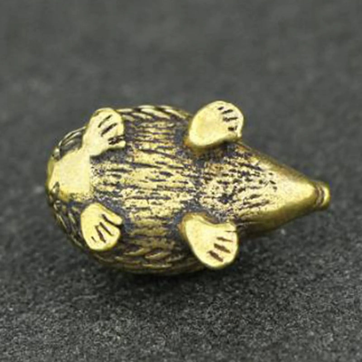 Brass Hedgehog Vintage Antique Statue M495