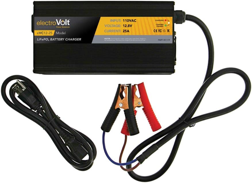12.8V Li-ion LiFePO4 Battery Charger with Alligator Clips D527
