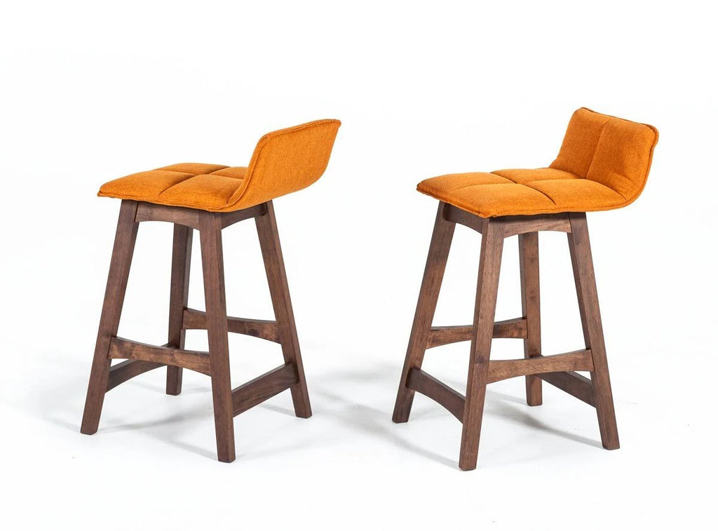 Orange Walnut Bar Stool (Set of 2) N74152