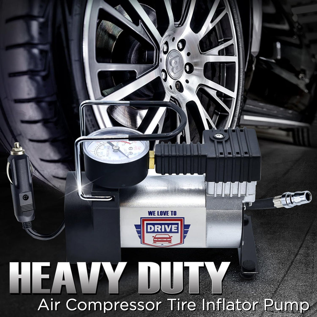 12V DC 150 PSI Portable Air Compressor Tire Inflator with Gauge O10621
