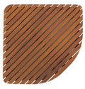 Teak Wood Corner Shower Mat W602568