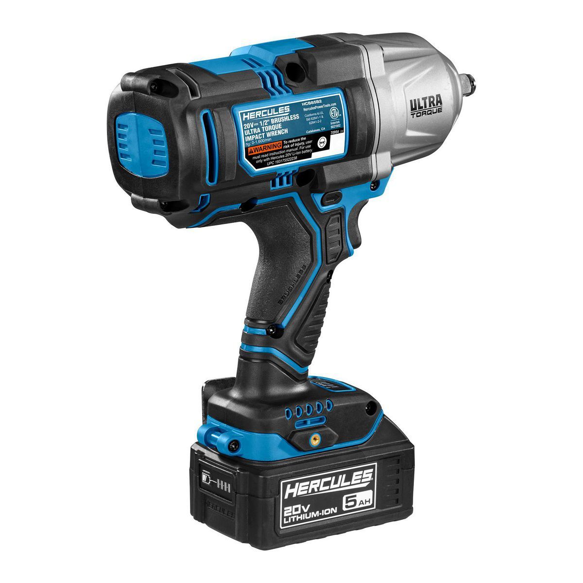 20V Brushless Cordless 1/2 in. Impact Wrench Kit with 5 Ah Battery and Charger U197