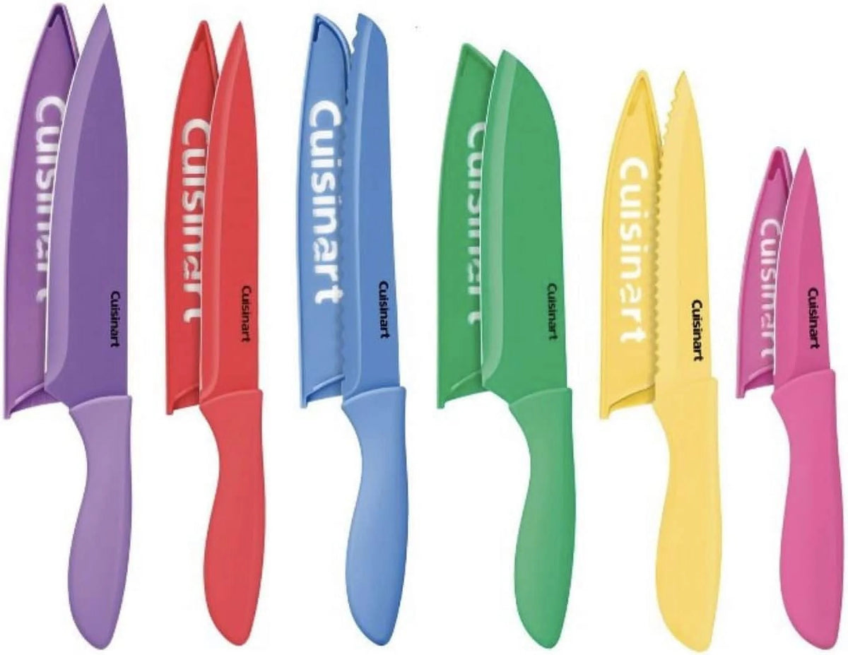 12pc Ceramic-Coated Knife Set X3895