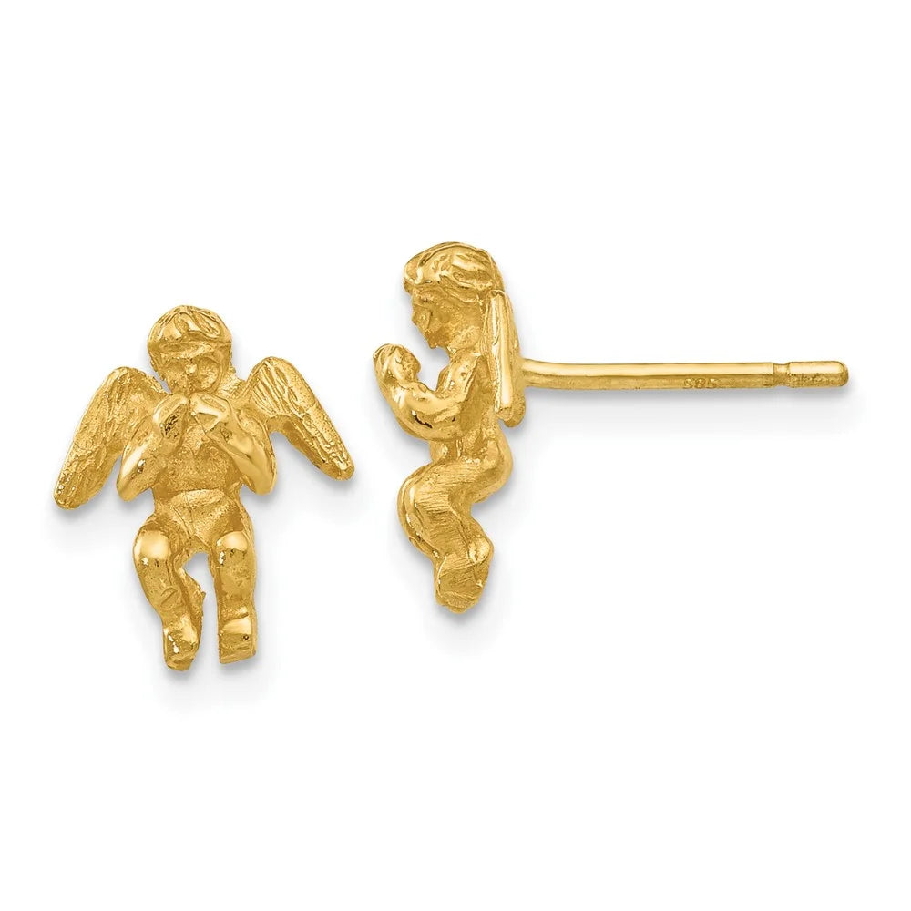 14 Karat Yellow Gold Angel Earrings O1702
