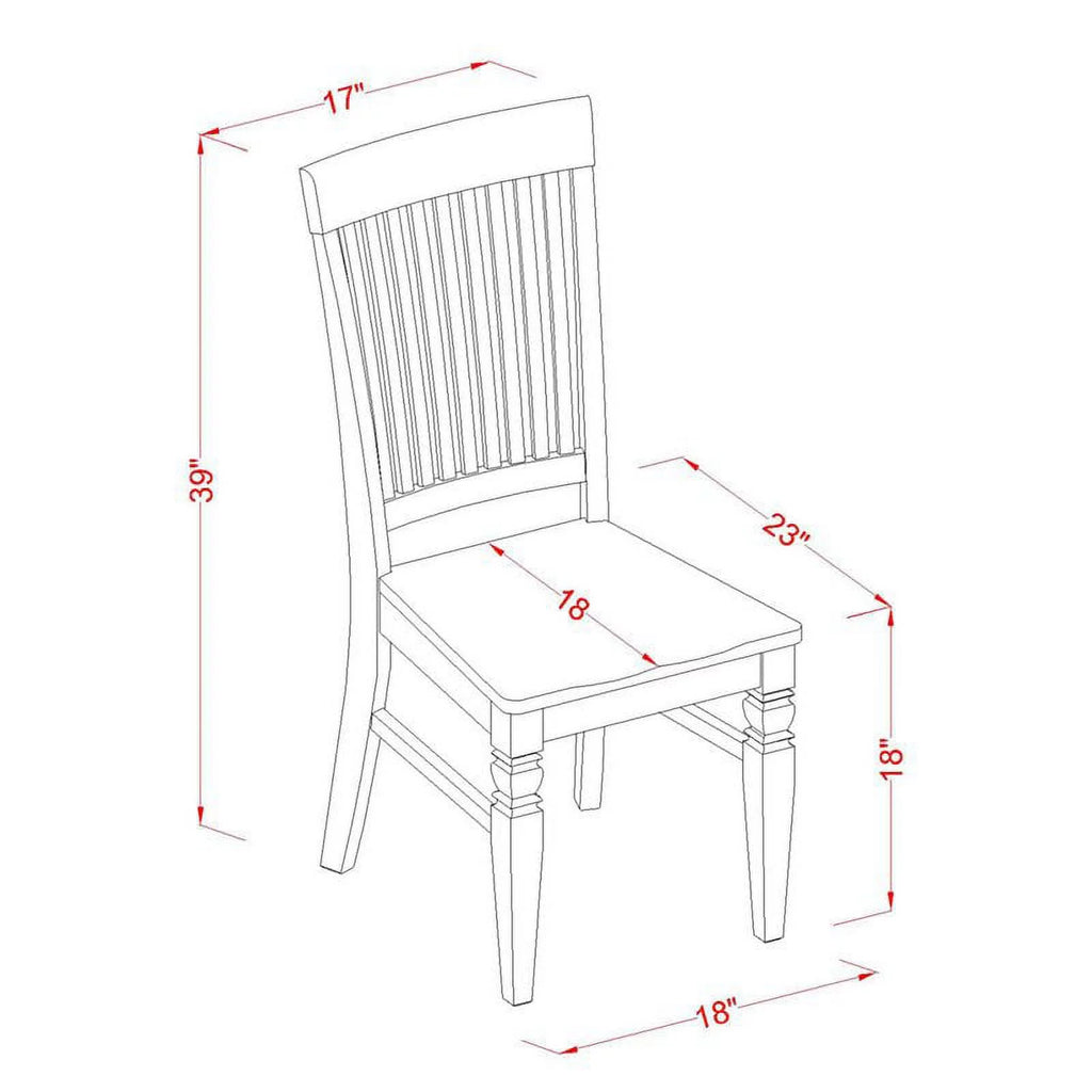 5-piece Wood Kitchen Table and Chair Set in Black D12053