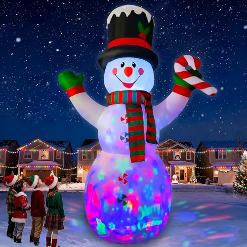 10 Ft Inflatable Christmas Snowman with Candy Decoration S449