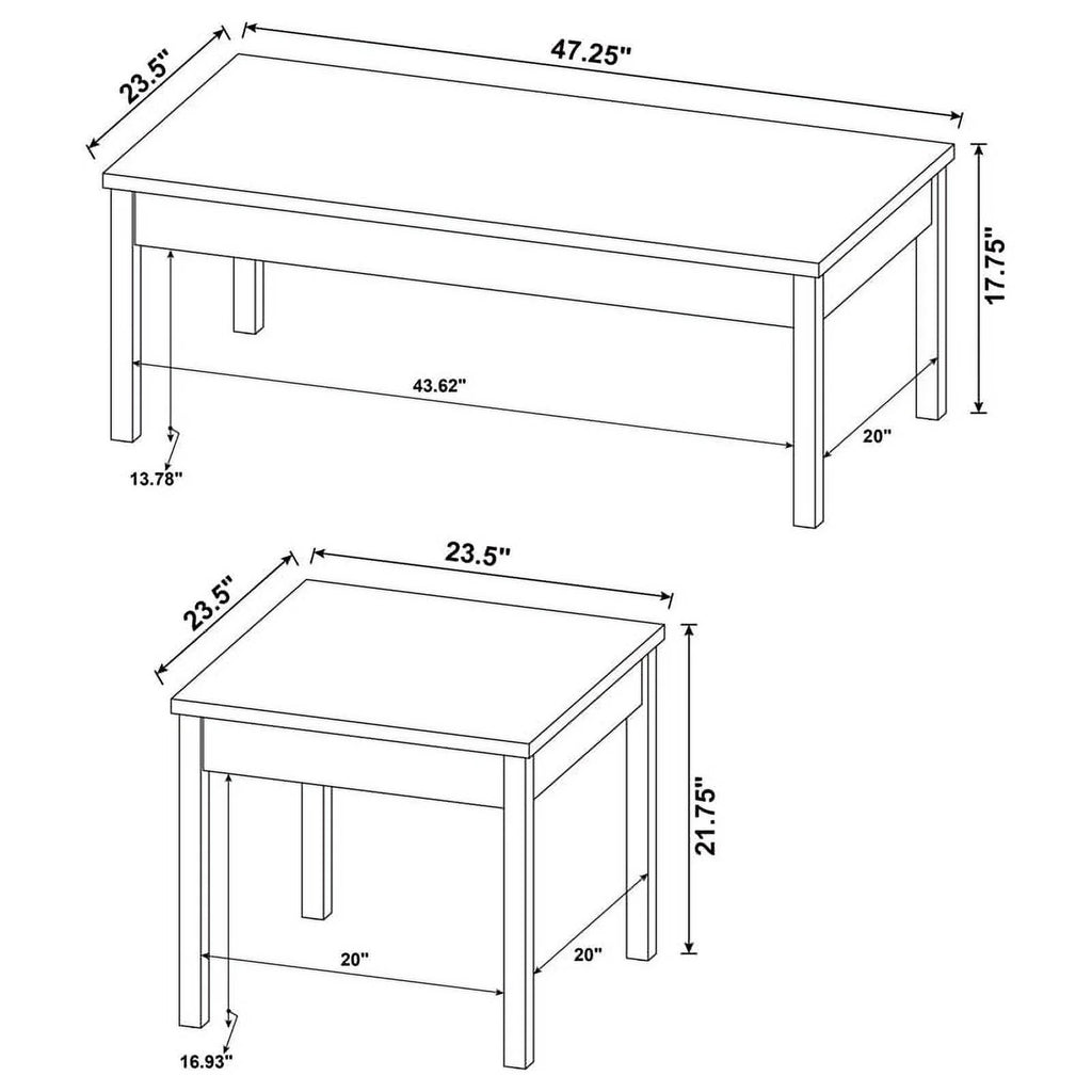 3-Piece Wood Coffee Table Set B7423