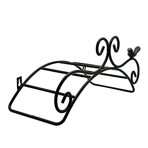 Black 2 PCS Metal Wall Mount Hose Hanger E4611