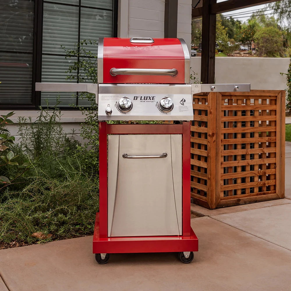 2-Burner Propane Gas Grill with 2 Foldable Shelves C7388