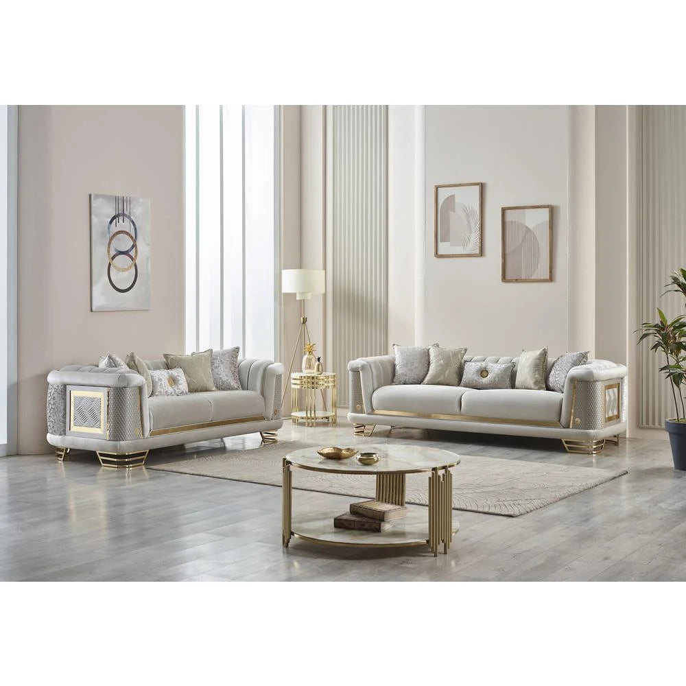Cream Loveseat T171