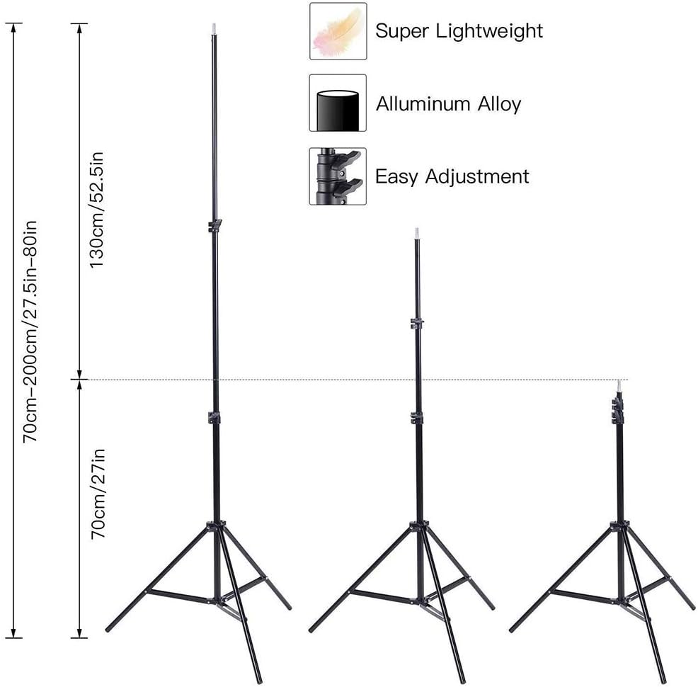 LED Softbox Photography Lighting Kit with 20"X28" Reflector and 80W 6500K Corn Light Bulbs Pack of 2 I19005