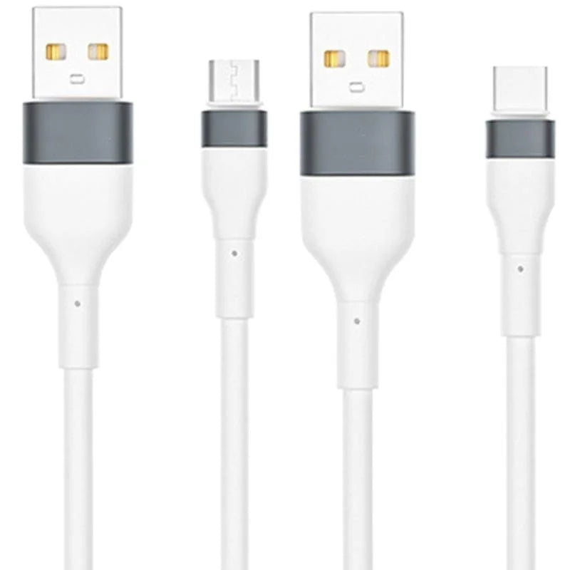 1.2m USB to Type C/Micro USB Data Line, 6A Quick Charging Power Cable X88096