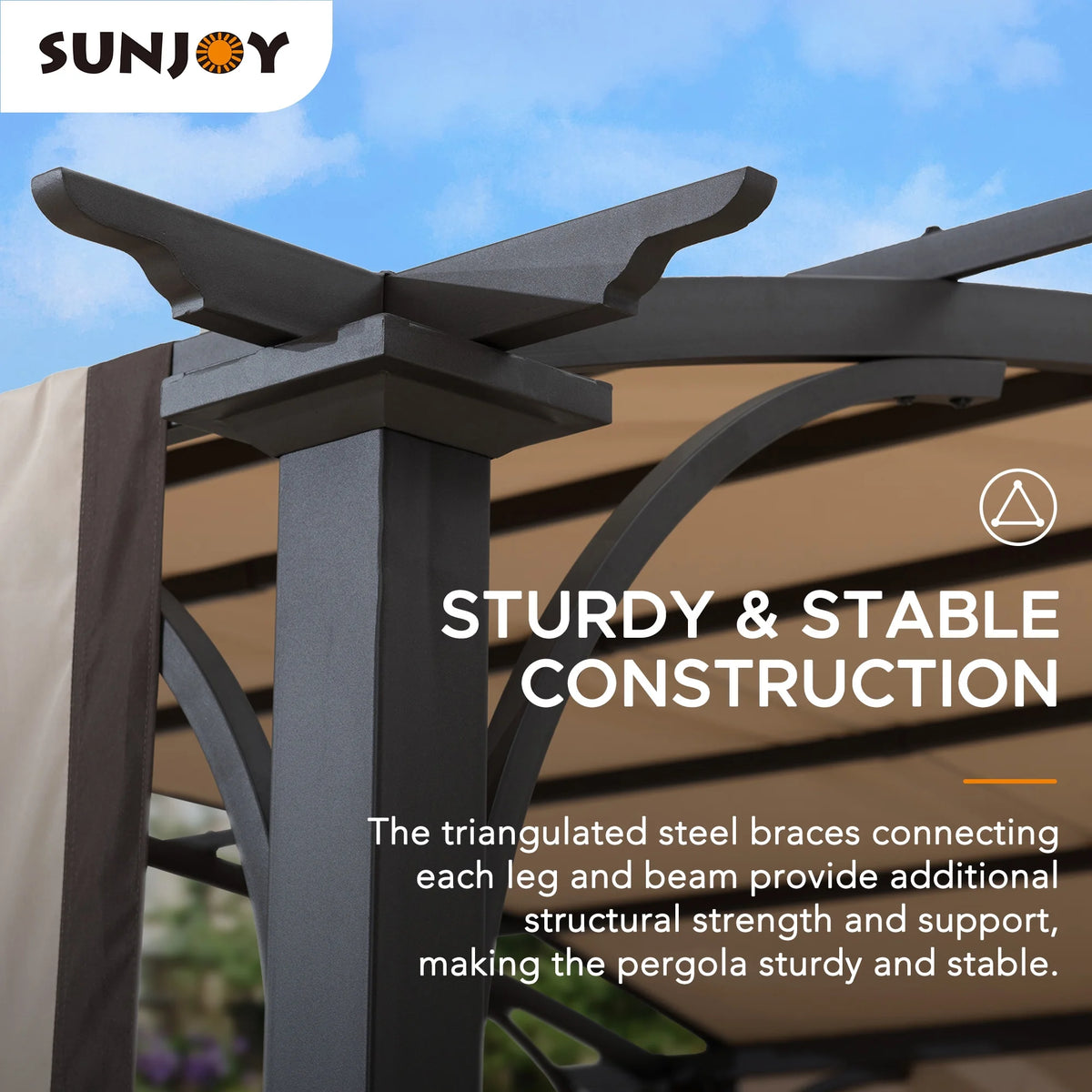 Adjustable Arched Steel Pergola Y39214