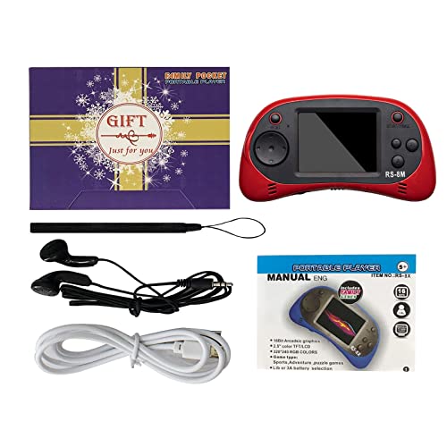 16 Bit Retro Handheld Games Console with 220 HD Electronic Games 2.5'' LCD Lime Green W123