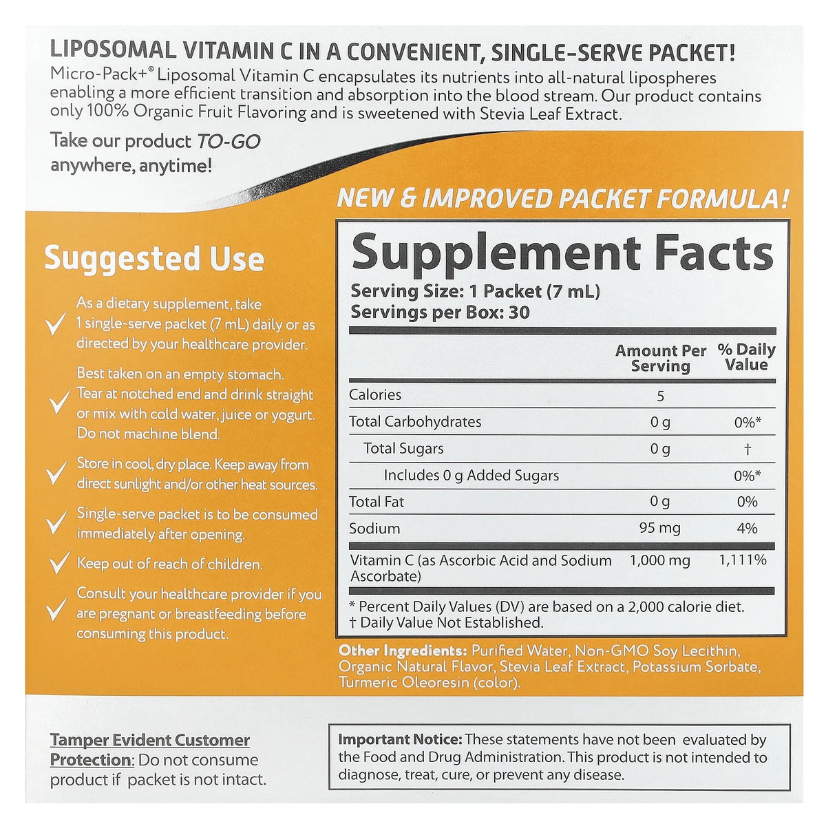 Micro-Pack+ Vitamin C 1000 mg. - 30 Packet(s) Z261011