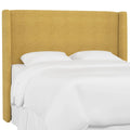 Golden Yellow Linen Wingback Headboard Y660