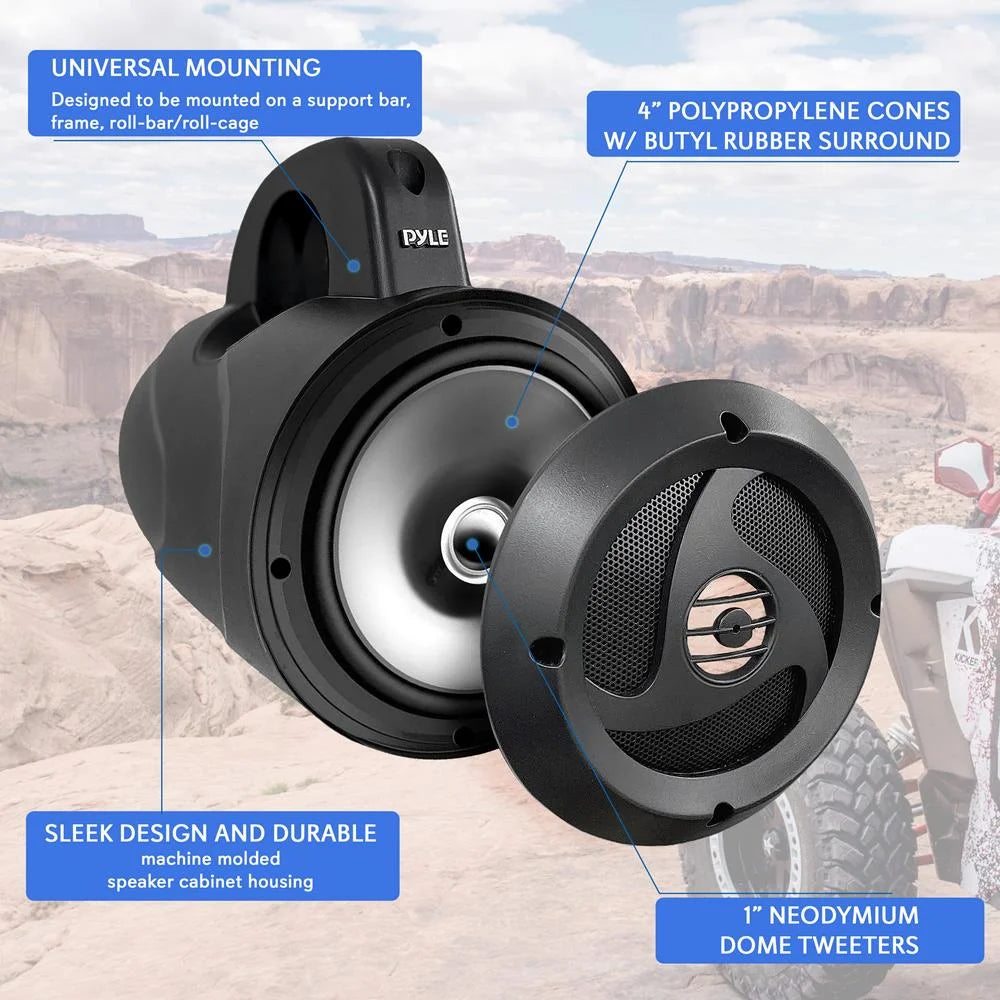 4 Inch 900W Waterproof Marine Grade Wakeboard Tower Speakers X823