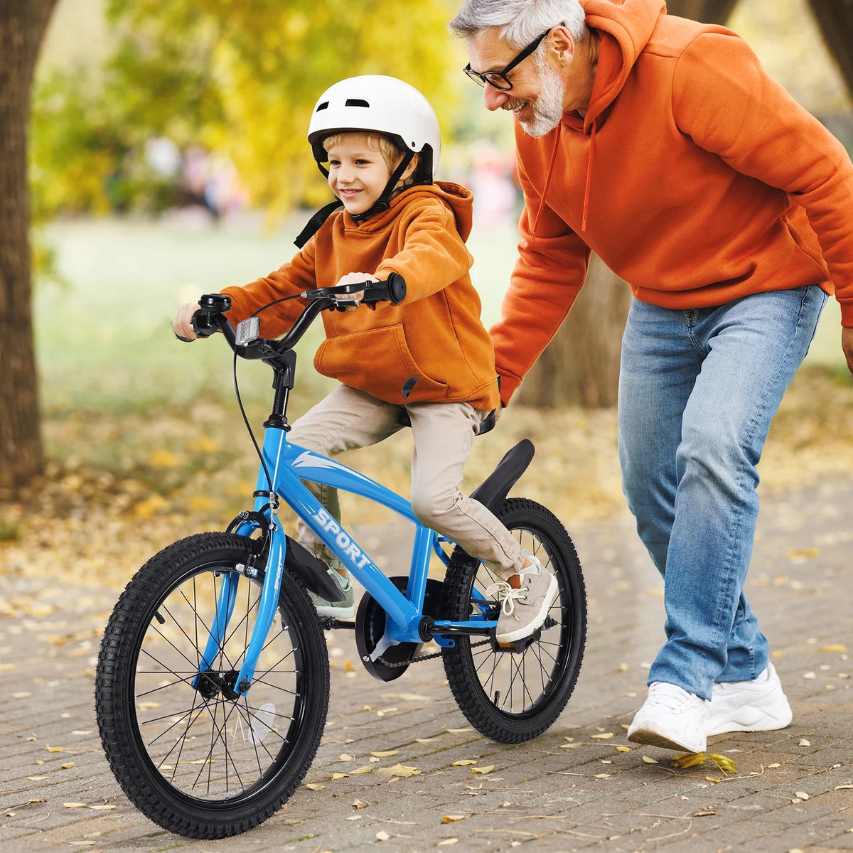 Blue Kids Bike with Removable Training Wheels Z803660