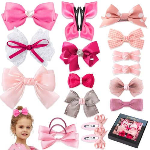 Red Hair Bows with Alligator Hair Clip, Hair Ties, Snap Clip Hairpins M27578