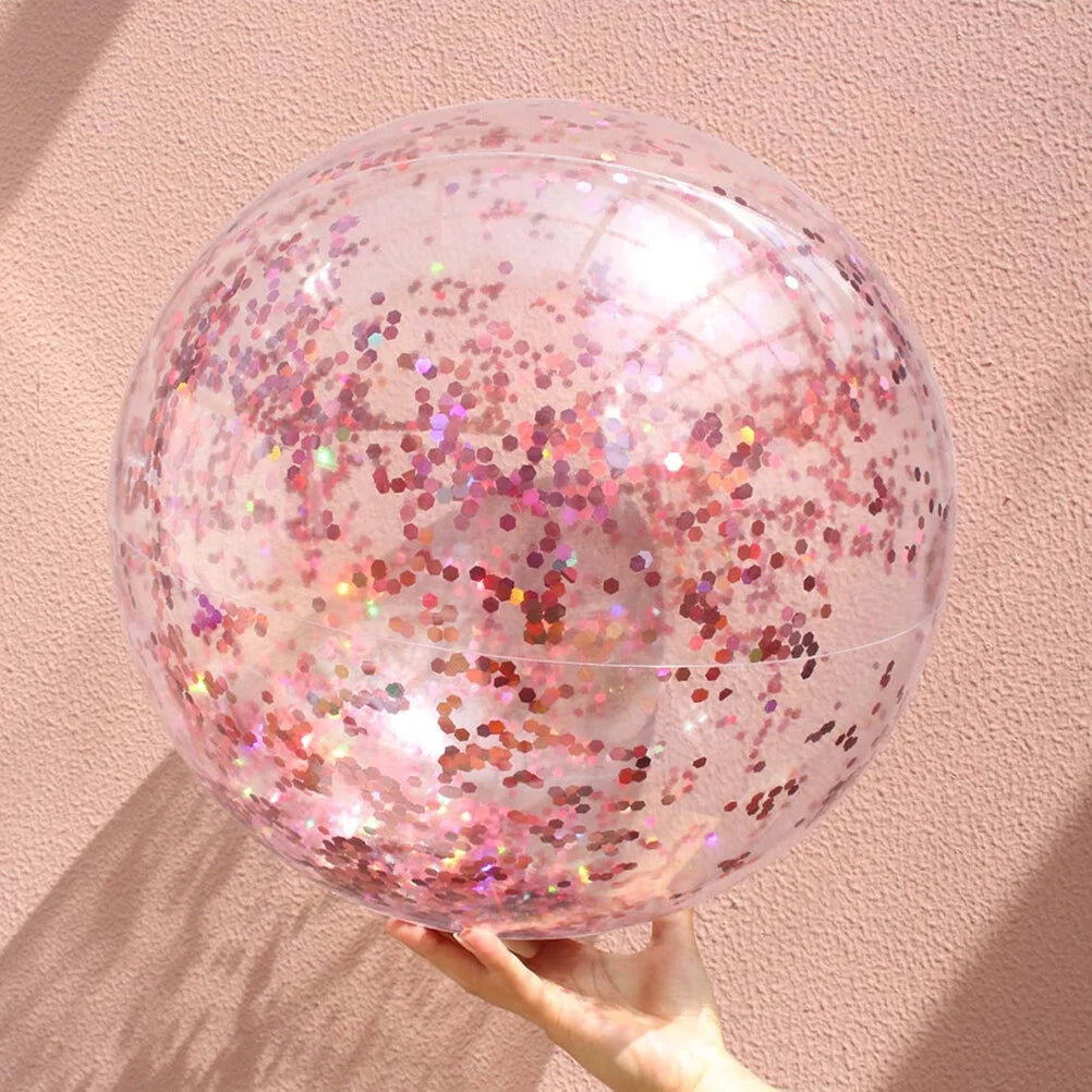 Golden Sequin Beach Ball Set of 4 with Pump C1497