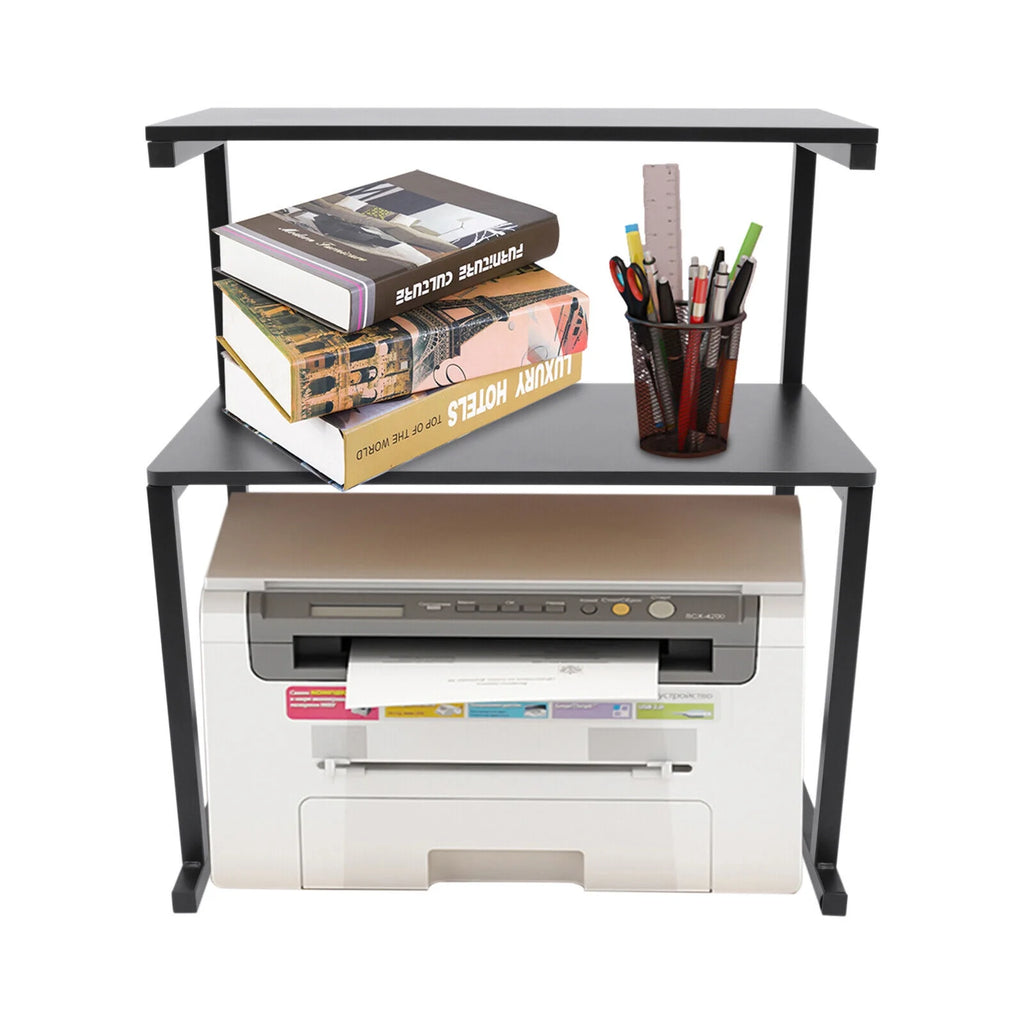 Black 3-Tier Printer Stand Storage Shelves C9448
