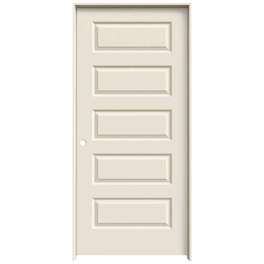 36 in. x 80 in. Primed Right-Hand Smooth Molded Composite MDF Single Prehung Interior Door D4434