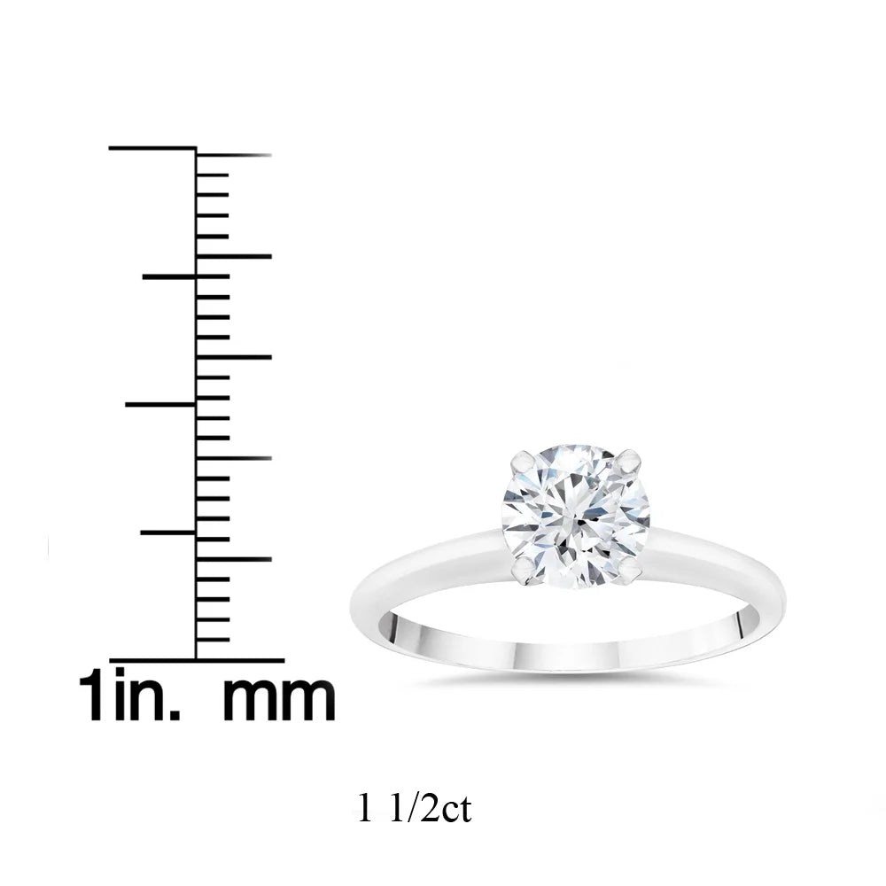 14k White Gold Solitaire Engagement Ring C25847
