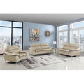 Beige Leather Sofa Set R739